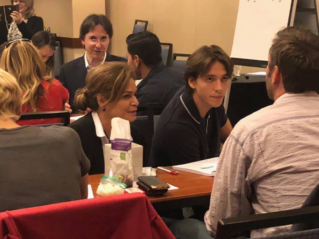 Sebastian with his mentors